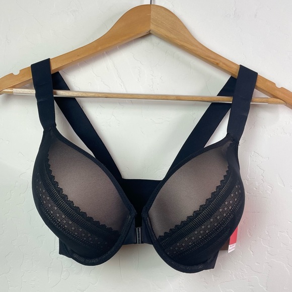 Spanx Bra-llelujah Illusion-Lace Full Coverage Front Clasp Closure Bra New Black - Picture 3 of 16